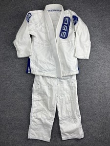 SBG BJJ Gi Set Youth Kids C1 White Blue Straight Blast Gym Jiu Jitsu Uniform