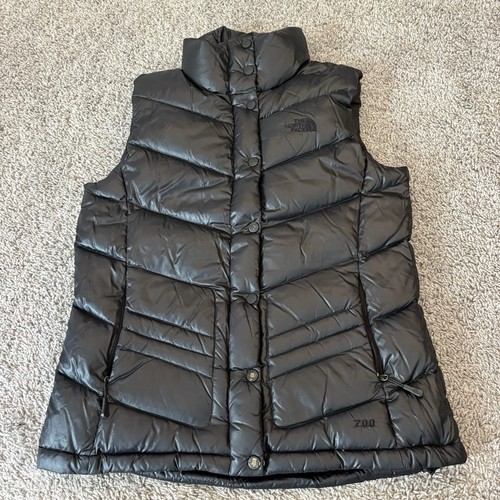 The North Face Puffer Vest Jacket Womens Medium Black 700 Down Fill Outdoors - Picture 1 of 9