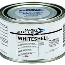 WhiteShell - Gloss White - 4 Fl Oz - UV Resistant Rust Preventive Coating, Corro
