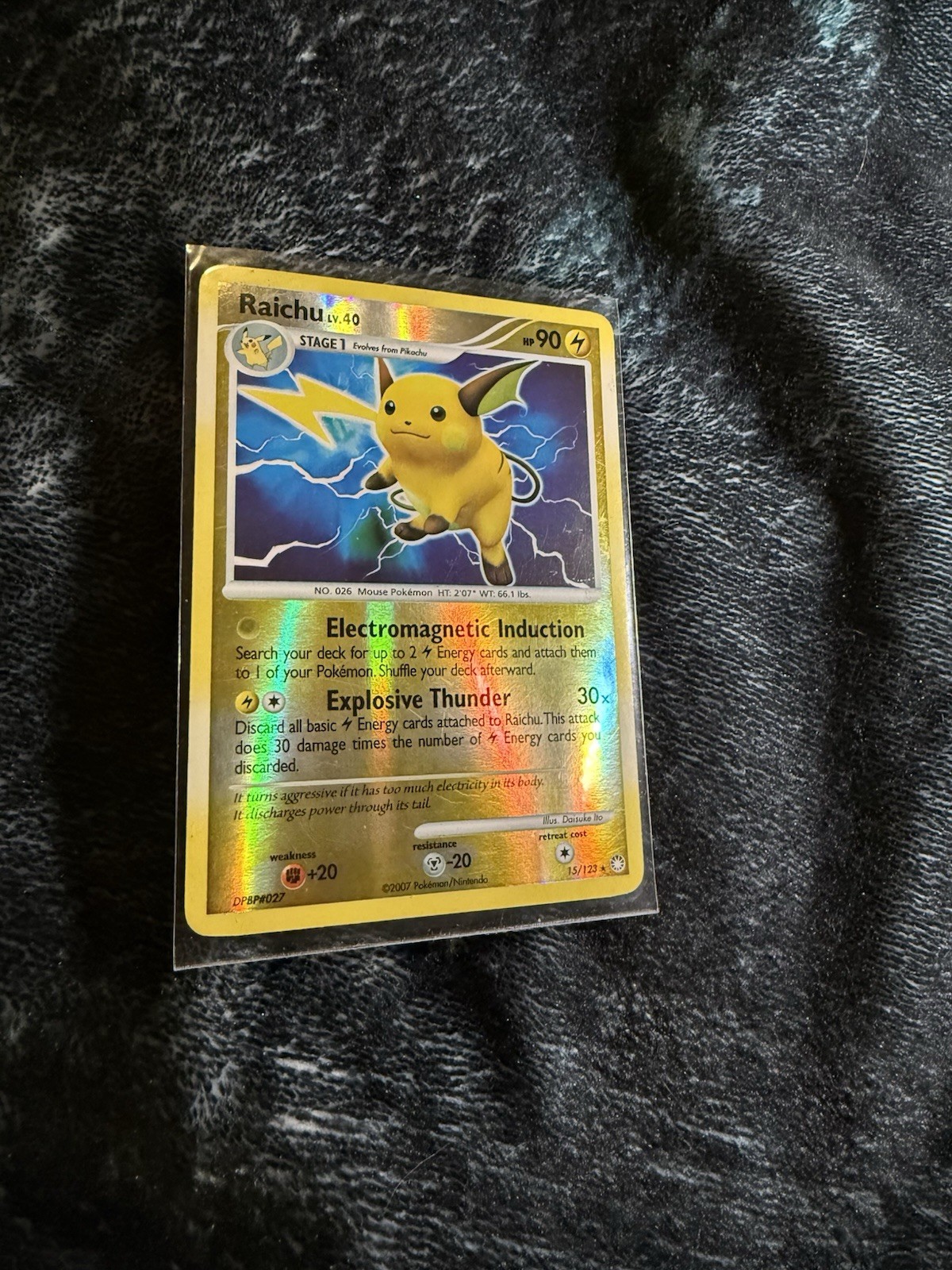 Raichu 15/123 Mysterious Treasures Reverse Holo