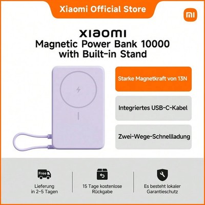 Xiaomi Magnetische Powerbank 10000 mAh mit Integriertem Ständer für Billig24