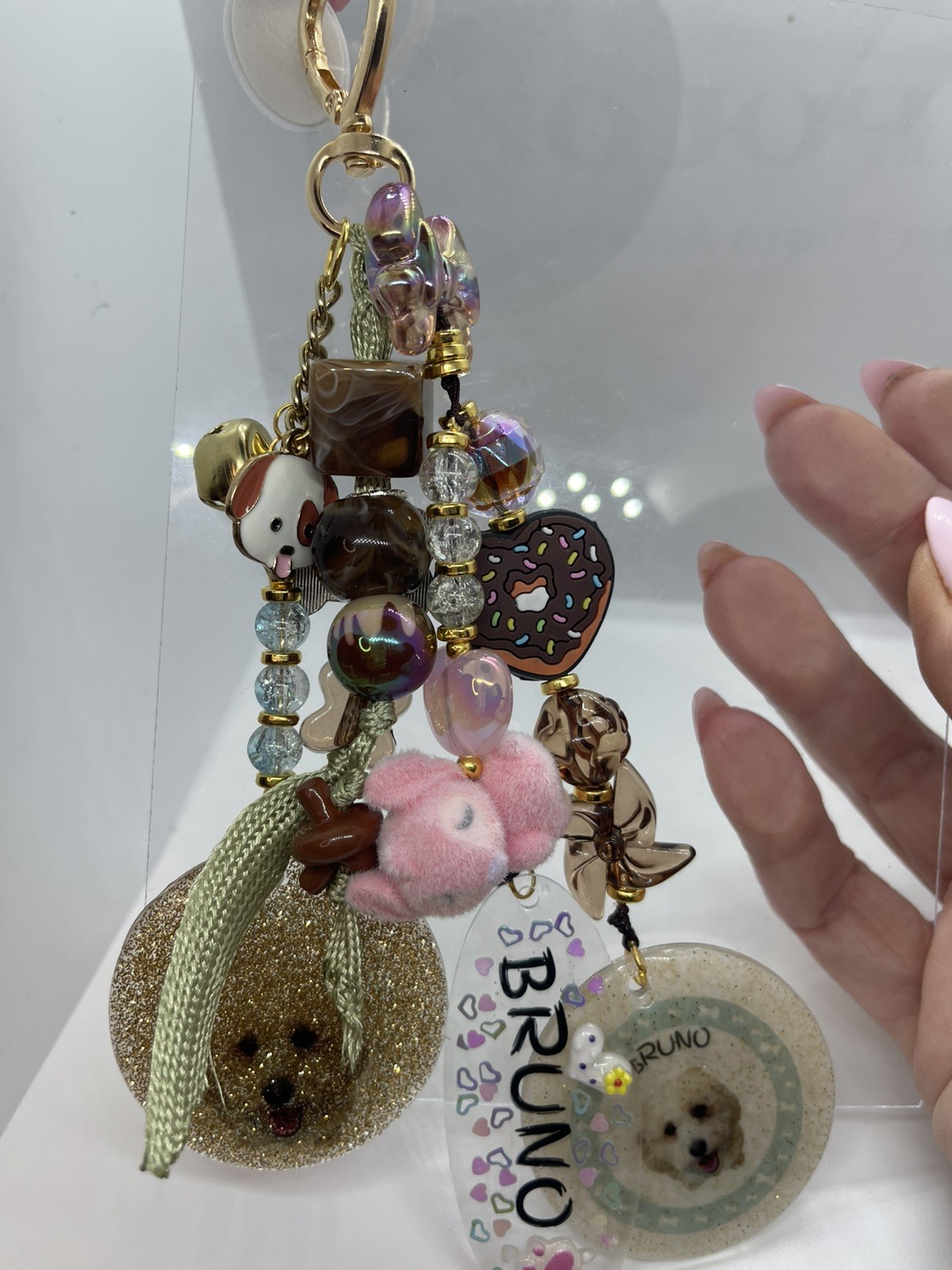 Custom Memorial Dog/Cat/Pet Bag Charm acrylic charm Photo Keepsake Commission