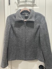 Women s Sarah 100% Wool Zip Front Heather Gra...