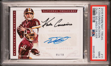 Kirk Cousins DeSean Jackson National Treasures Dual Sig PSA 9 Auto Silver # /10