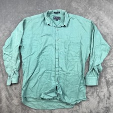 Vintage Burberrys of London Mens Dress Shirt Classic Green Made In USA