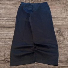 Black Wide Leg Baggy Grunge Pleated Dress Pants Vintage 36x28