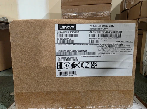 NEW Lenovo ThinkSystem 02JG546 4XB7A17090 2.5" 1.92TB SATA 6G SFF Server SSD