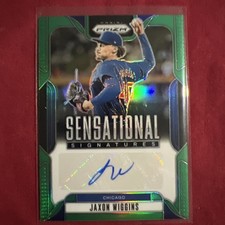 2025 Panini Prizm - Sensational Signatures Jaxon Wiggins #SS-JW Green Prizm RC