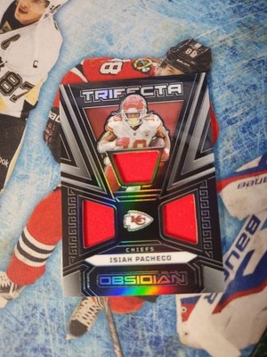 2023 Panini Obsidian #TRI-IPA Isiah Pacheco Trifecta Swatches #/199