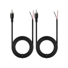 2Pack 3.4ft RCA Male Plug To Bare Wire Audio Speaker Subwoofer HDTV Cord Cable