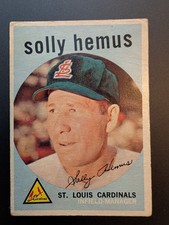 1959 Topps St. Louis Cardinals infielder-manager Solly Hemus