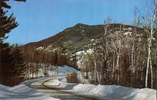 Adirondack Mountains New York After the Snow Plow Winter c1950s Postcard
