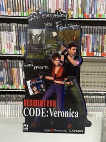 Resident Evil CODE: Veronica countertop Standee (Dreamcast) 14 Inches Tall