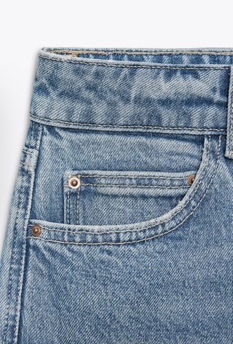 Zara HW 5-Pocket Mom Jeans | Front Zip & Button | Straight Leg | 6 | NWT - Picture 4 of 6