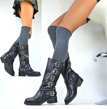 SCARPE DA DONNA STAR ROCK WORKER GOTHIC BOOTS OUTDOOR STIVALI MILITARI STIVALETTI