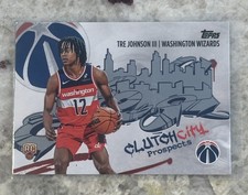 2025-26 Topps - Clutch City Prospects Tre Johnson #CC-6 (RC) Washington Wizards