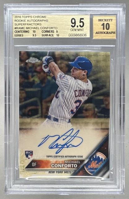Michael Conforto 2016 Topps Chrome SuperFractor Rookie Auto RC 1/1 BGS 9,5/10