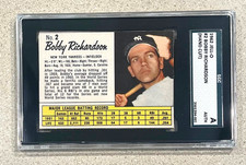 BOBBY RICHARDSON 1962 JELL-O card #2 - SGC Authentic - Great card!