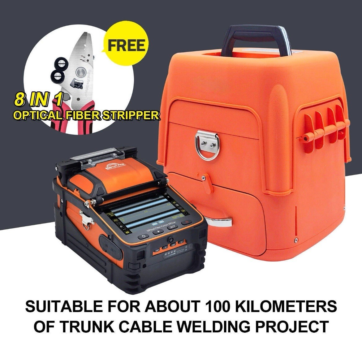 SIGNAL FIRE Optical Fiber Fusion Splicer AI-9 Core Alignment 6 motors + tool kit