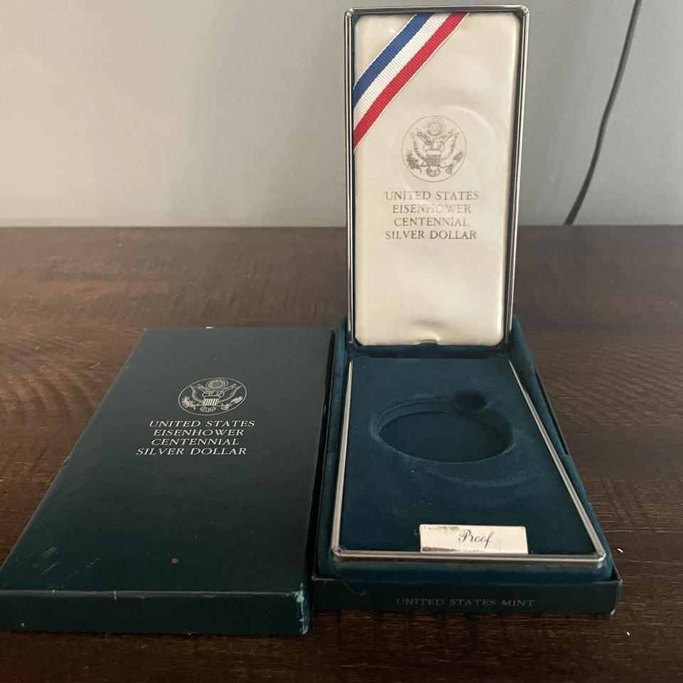 United States Mint Eisenhower Centennial Silver Dollar Box *No Coin* - Image 3 of 4