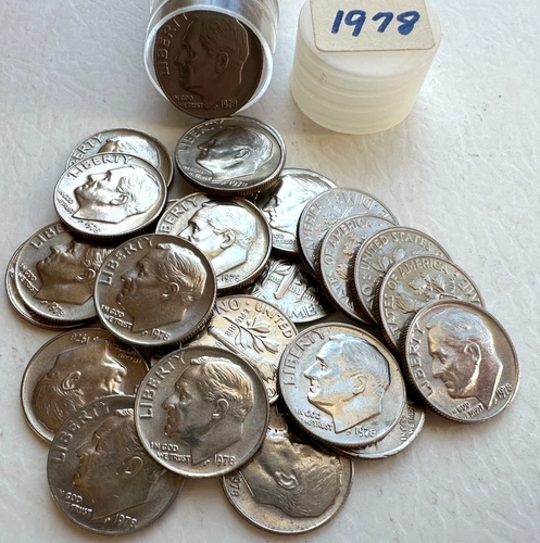 1978-P ROOSEVELT DIME RARE UNC ROLL BEAUTIFUL COINS  ***** TAKE A LQQK *****