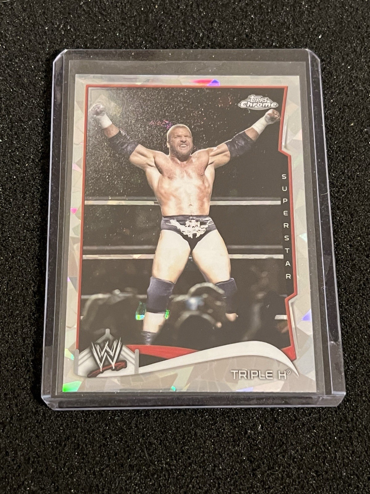 Triple H 2014 Topps Chrome WWE Atomic Refractor #51 HOF