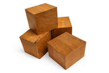 Bloques Giratorios Grandes Granadillo 8" x 8" x 6" - Talla Madera Tropical Exótica