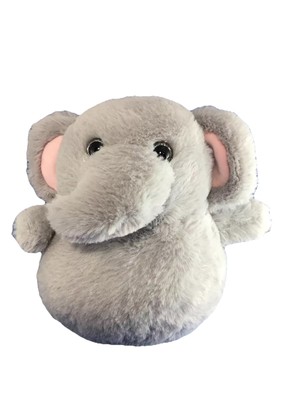 Kelly Toy Elephant 9'' Gray Silver  Angel Wings Pot Belly Plush Glitter Eyes