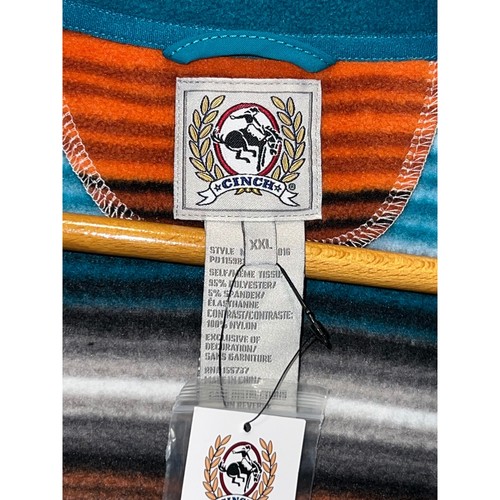 NWT CINCH Men's XXL Pullover Fleece Aztec Striped Southwestern Western Top - Picture 4 of 6