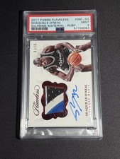 2017 Panini Flawless Shaquille O'Neal Sig Material Ruby 1/15 (PSA 9) SM-SO