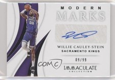2018-19 Panini Immaculate Modern Marks 9/99 Willie Cauley-Stein #MM-WCS Auto 5w7