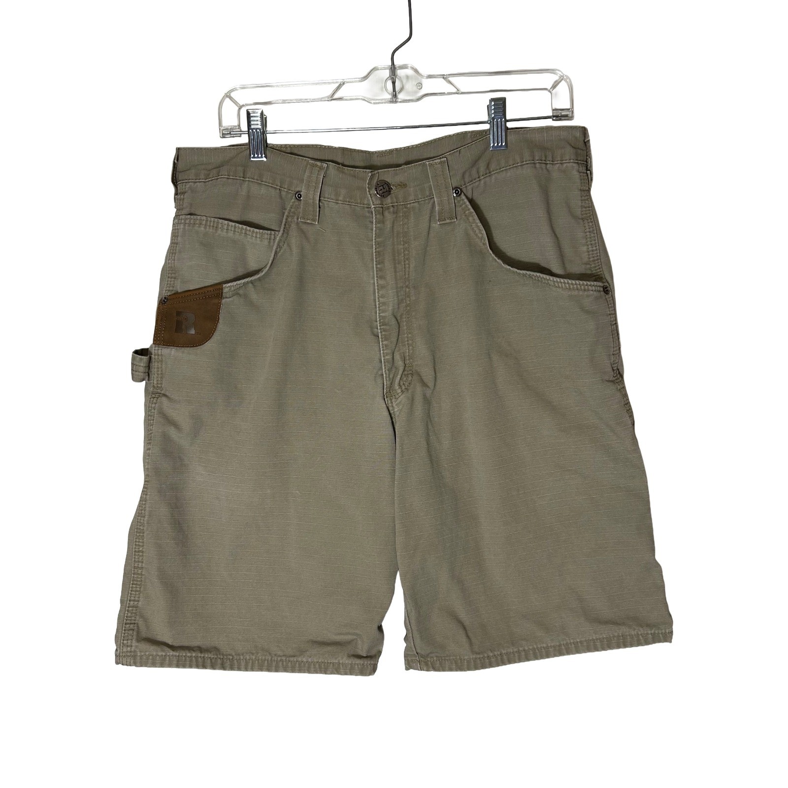 Wrangler Riggs Workwear Mens 34 Khaki Ripstop Carpenter Shorts 3W320DK Utility