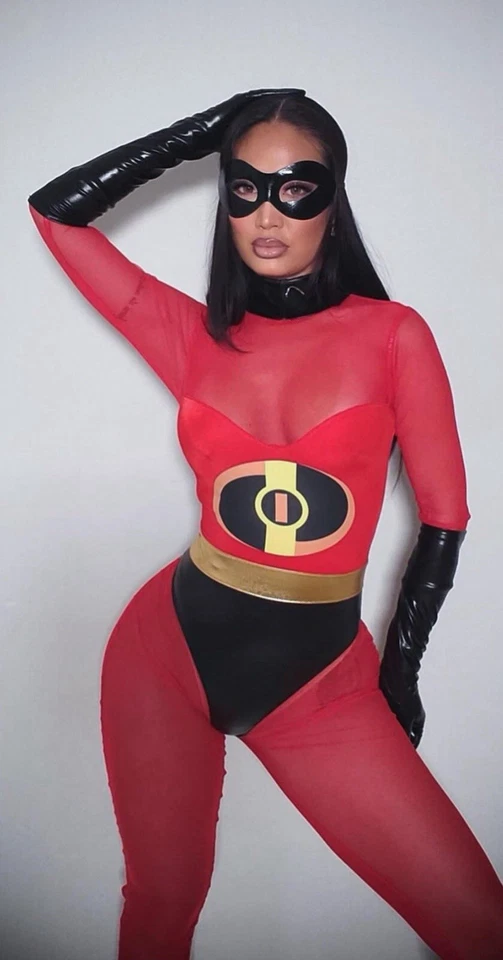 Sexy Forplay Super Traje Los Increíbles Rojo y Negro Superhéroe Costo Moda Nova Foto 2 de 4