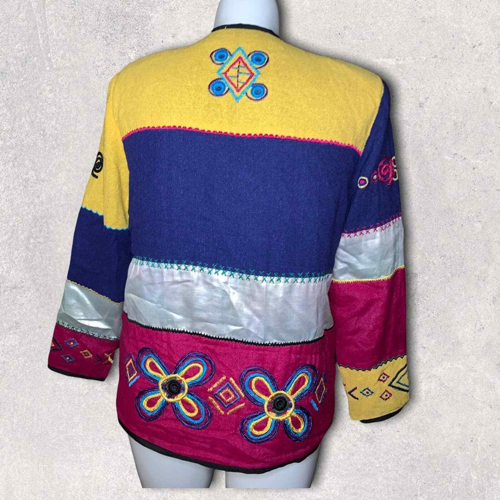 Allure Boutique Patchwork Blazer Jacket, Size S - image 9