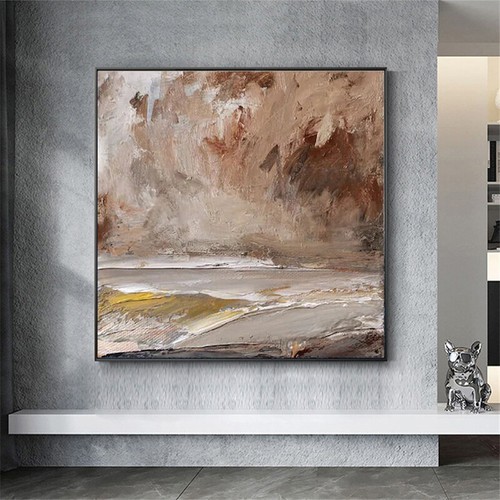 Cuadro de pared carteles de arte abstracto de lujo pintados a mano pintura al óleo sobre lienzo - Imagen 2 de 6