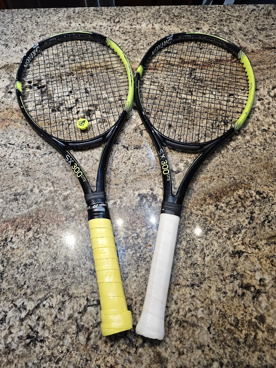Dunlop SX300 Lite 100sq.in. 9.5oz, 16x19, 4 1/8 Grip. Two Racquets