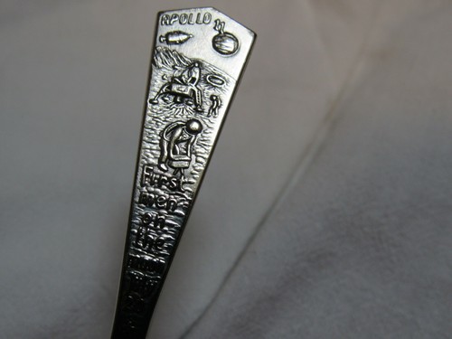 1969 Apollo Souvenir Spoon 1st Men On Moon Kennedy Space Center 4-1/2” - Picture 4 of 7