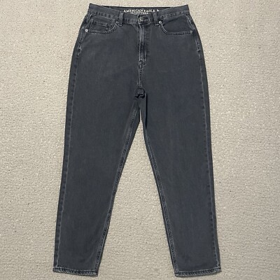 American Eagle Jeans Womens 8 Black Mom Denim Pants