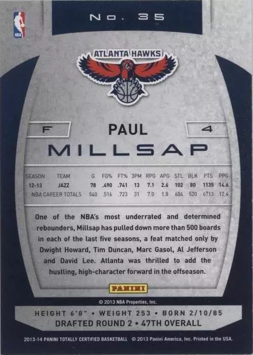 2013-14 Totally Certified - Paul Millsap #35