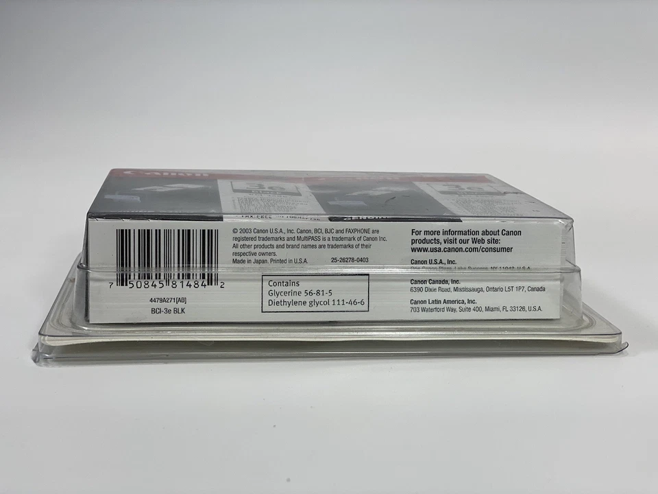 GENUINE Canon 3e Black Ink Cartridge BCI-3eBK 2 Pack NEW SEALED Two Pack - Image 4 of 4