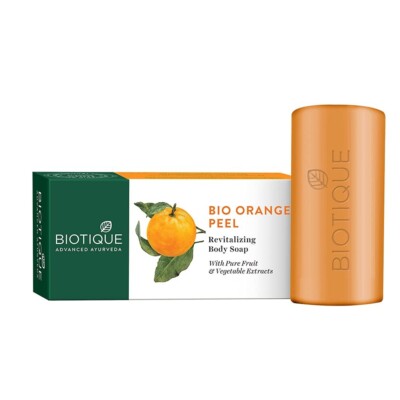 Biotique Bio Orange Peel Revitalizing Body Soap Exfoliated All Skin Types 150g