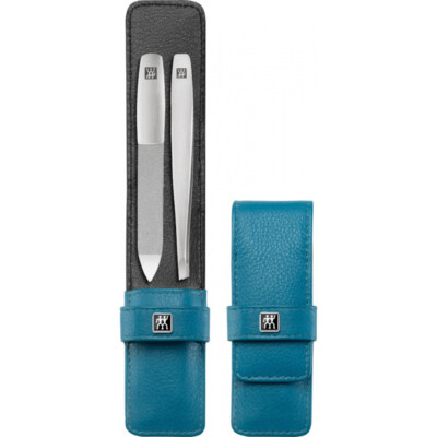 ZWILLING Maniküre Etui 2 tlg. Twinox Nagelfeile & Pinzette im Lederetui