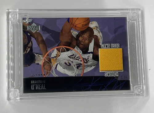 Shaquille O'Neal 2024 Jersey Fusion Game Used Swatch ENCASED 2000-01 Warm Up