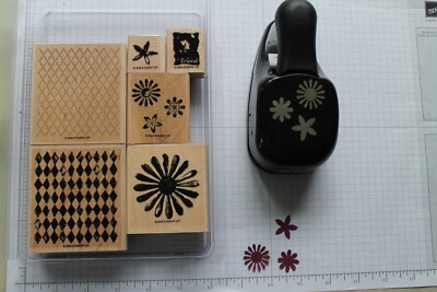 Stampin Up! Spring Bouquet Punch and Looks Like Spring set of 6 stamps Flowers