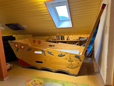 Kinderbett Seefahrerschiff Holz