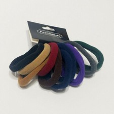 Hair Ties Elastic Ponytail Holder Seamless Multicolor 10 Pcs Black Nude Gray 10