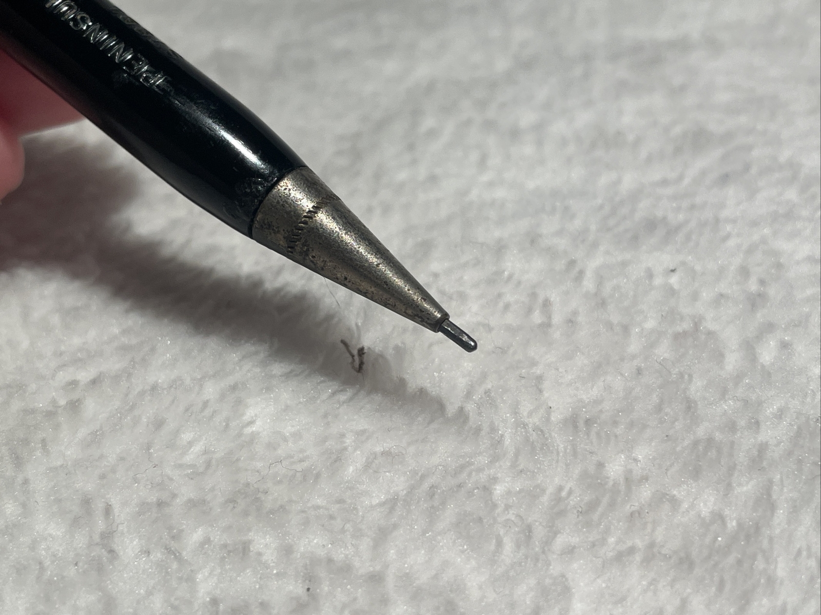 Vtg  Peninsular Steel Co Michigan  Black  Mechanical Pencil Paper Inside 1940s