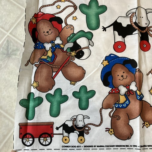 Daisy Kingdom Sewing Fabric Panel Cotton applique' cowboy dog 6211 - Picture 2 of 5