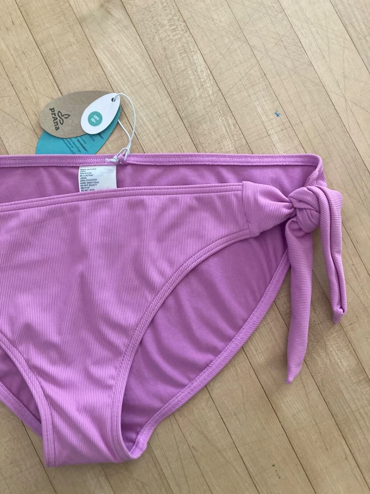 Calças de banho Prana violeta com nervuras Daravy GG novas com etiquetas - Imagem 2 de 4