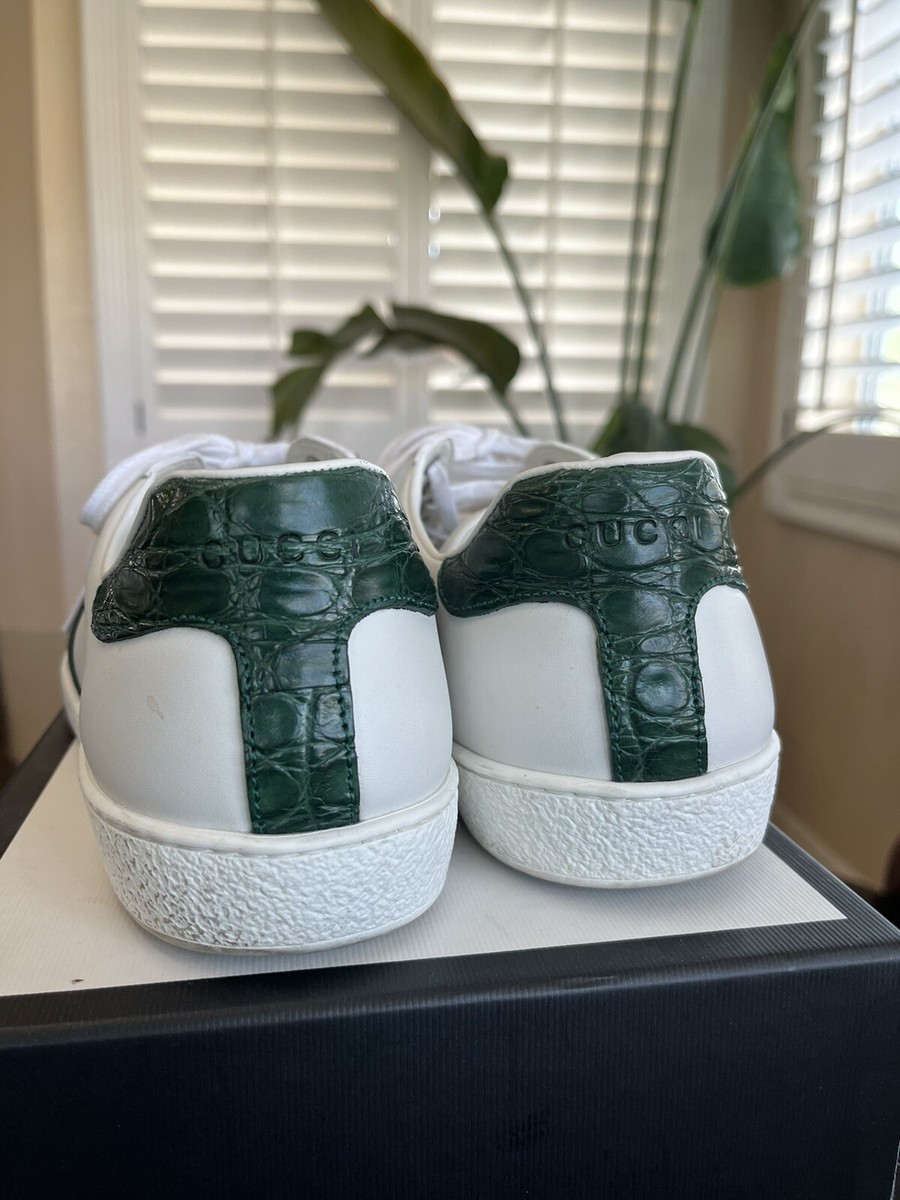Gucci Ace Sneakers White Leather Green And Red Web Size 9UK Gucci Ace Sneakers White Leather Green And Red Web Size 9UK